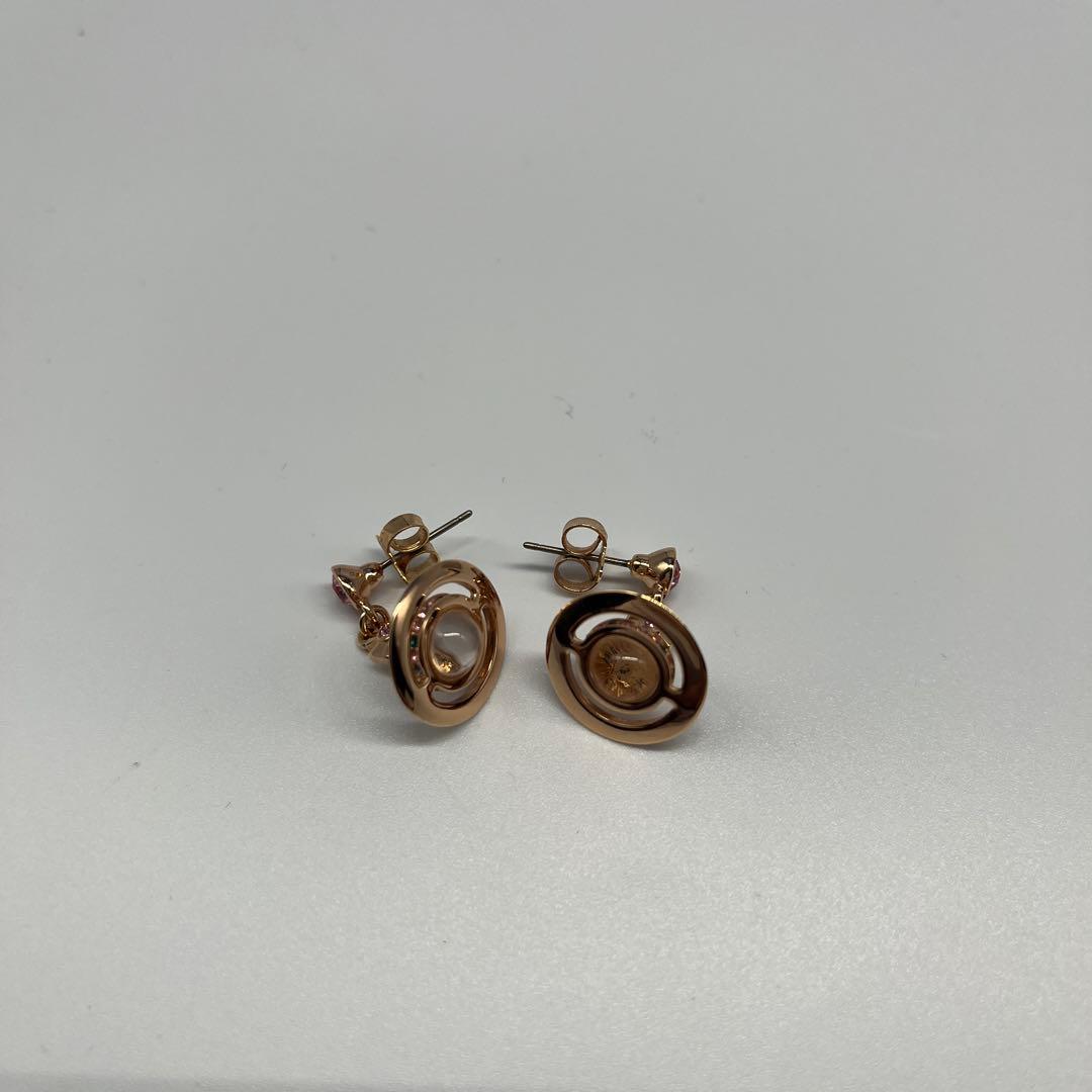 極美品 ヴィヴィアンウエストウッド ピアス タイニー オーブ ピンクゴールド