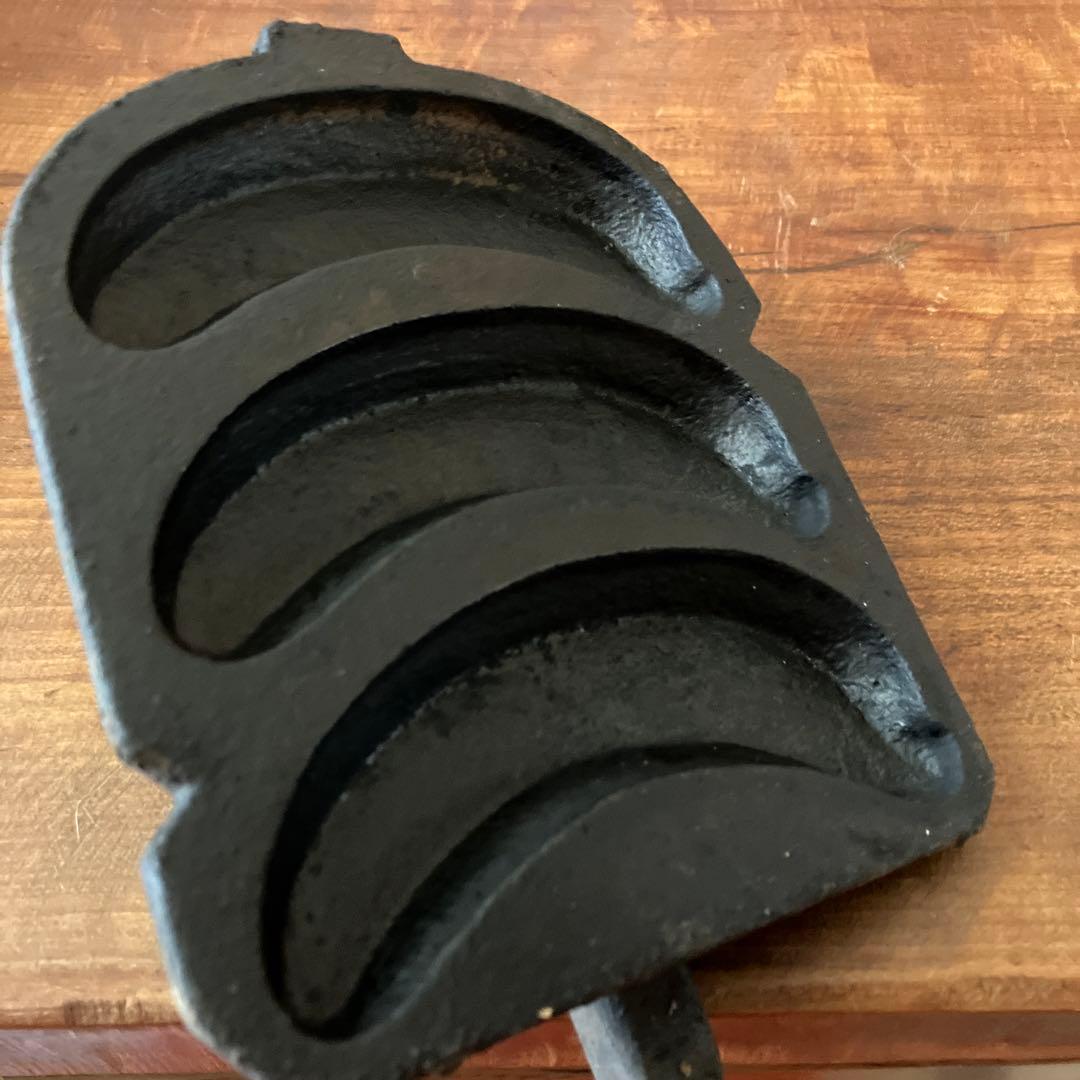 焼き型 昭和レトロ 鋳物バナナカステラ 人形焼