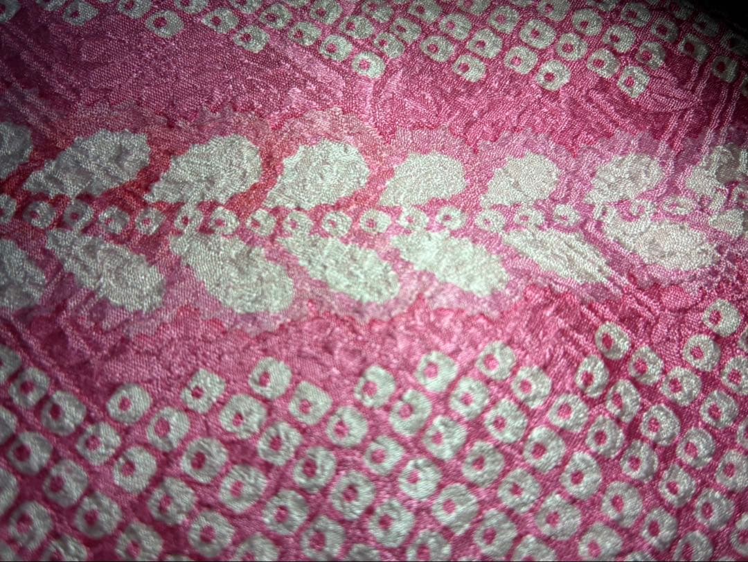 七五三 着物セット 7歳 花柄 総絞り 草履小物付き