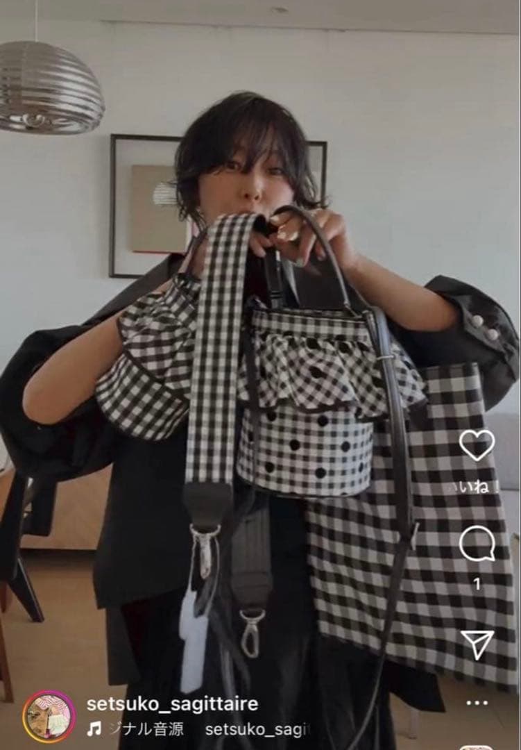 ぽっち様専用 1度の使用 美品 完売 ギンガムチェック セツコサジテール