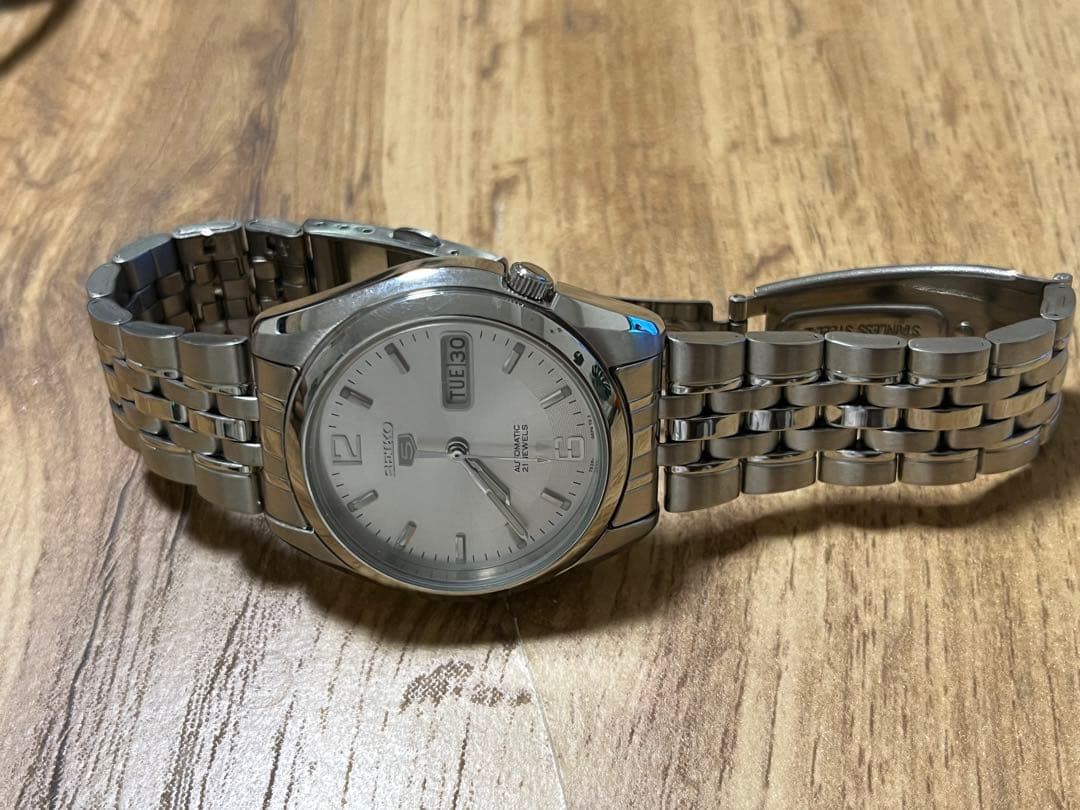SEIKO 5 7S26 自動巻き時計 シルバー