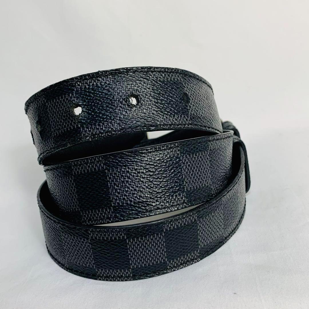 美品　ルイヴィトン　ダミエグラフィット サンチュールシアトル ベルト 黒