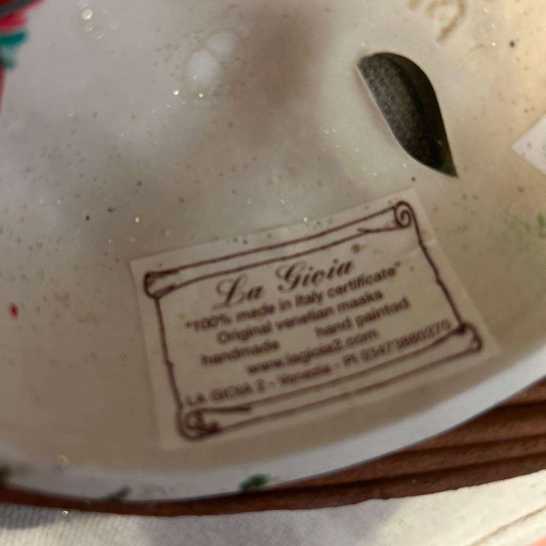 ムラーノ製 ベネチアングラス高級イタリア 壁飾り ベネチアンマスク