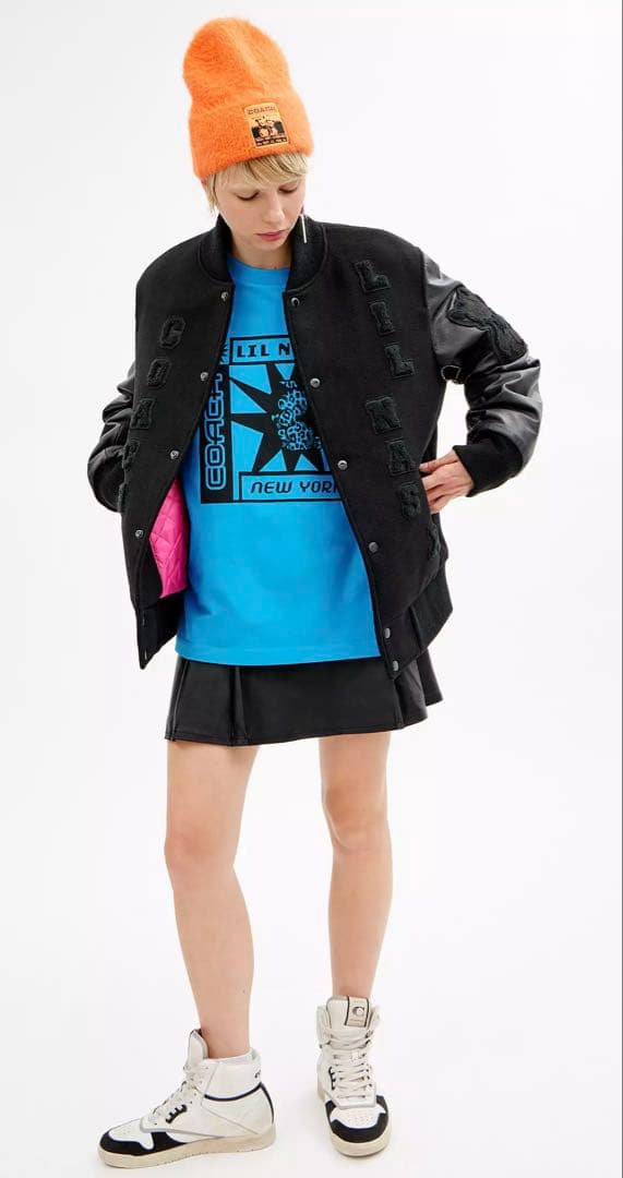 定価10万　LIL NAS X COACH ジャケット 袖レザー スタジャン