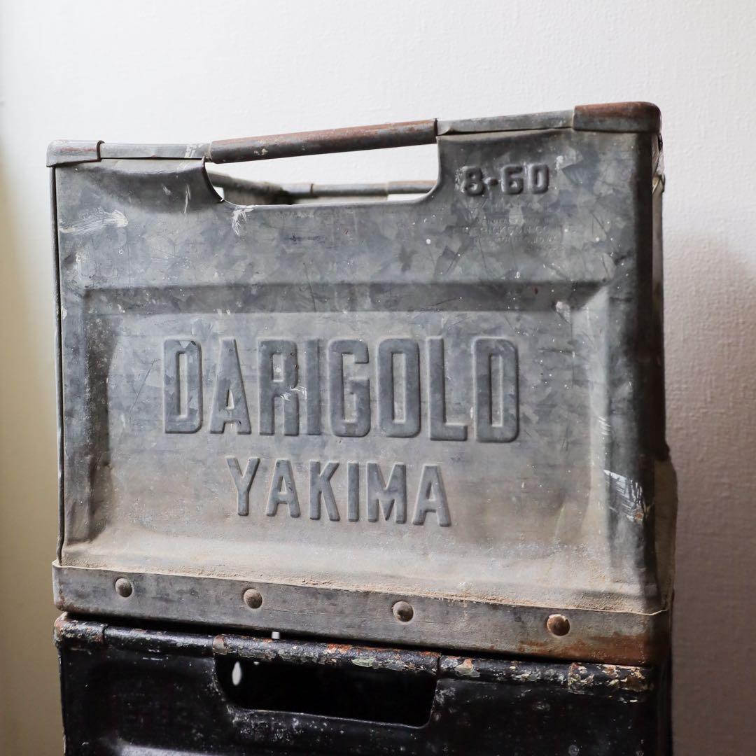 60s ミルククレート メタルボックス 運搬箱 ヴィンテージ アンティーク