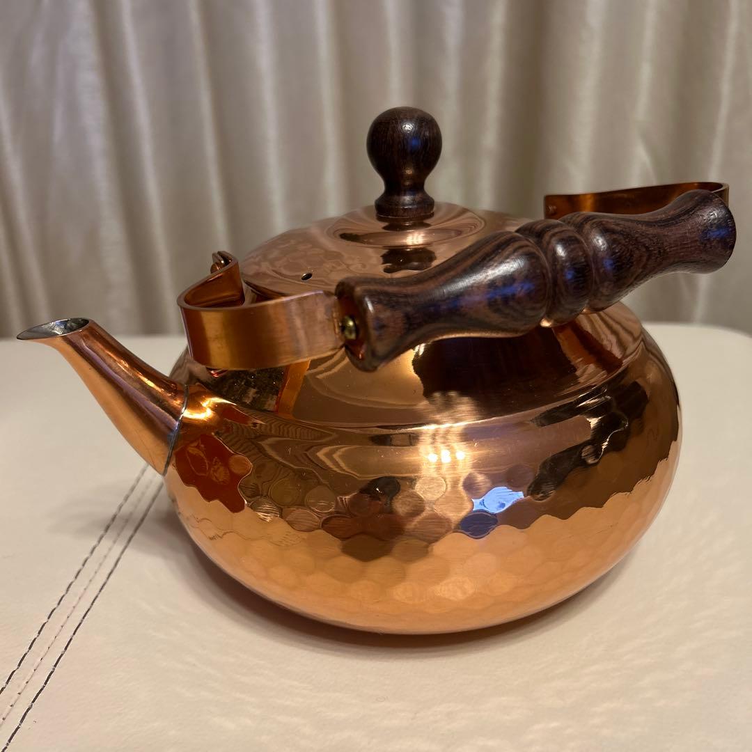 新光金属 COPPER100 純銅製 鎚目入 ケトル 2L やかん 新品未使用品