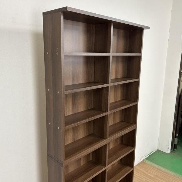 №6033【新品】組み合わせ上下書棚セット90 WNT☆