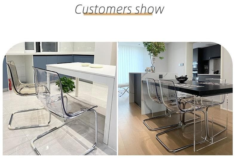 2025新作 クリアチェア こはく色 2脚 ダイニングチェア トーネットチェア風