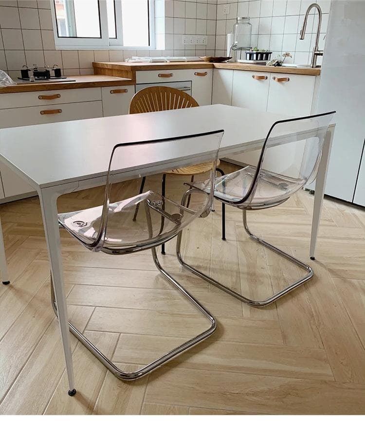 2025新作 クリアチェア こはく色 2脚 ダイニングチェア トーネットチェア風