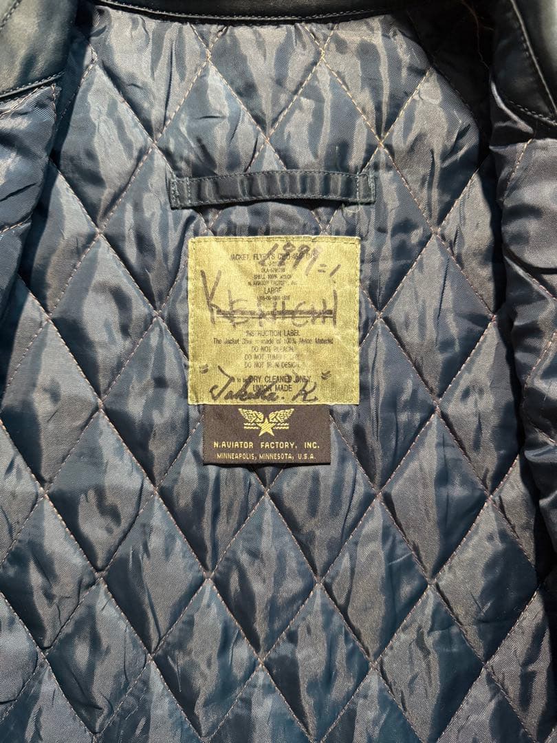 90s 民間用　CWU 45p フライトジャケットミリタリー　アルファ