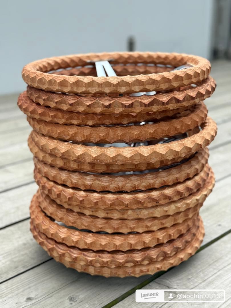 2個セット 木製ステアリングハンドル 名栗加工 35cm - メルカリ