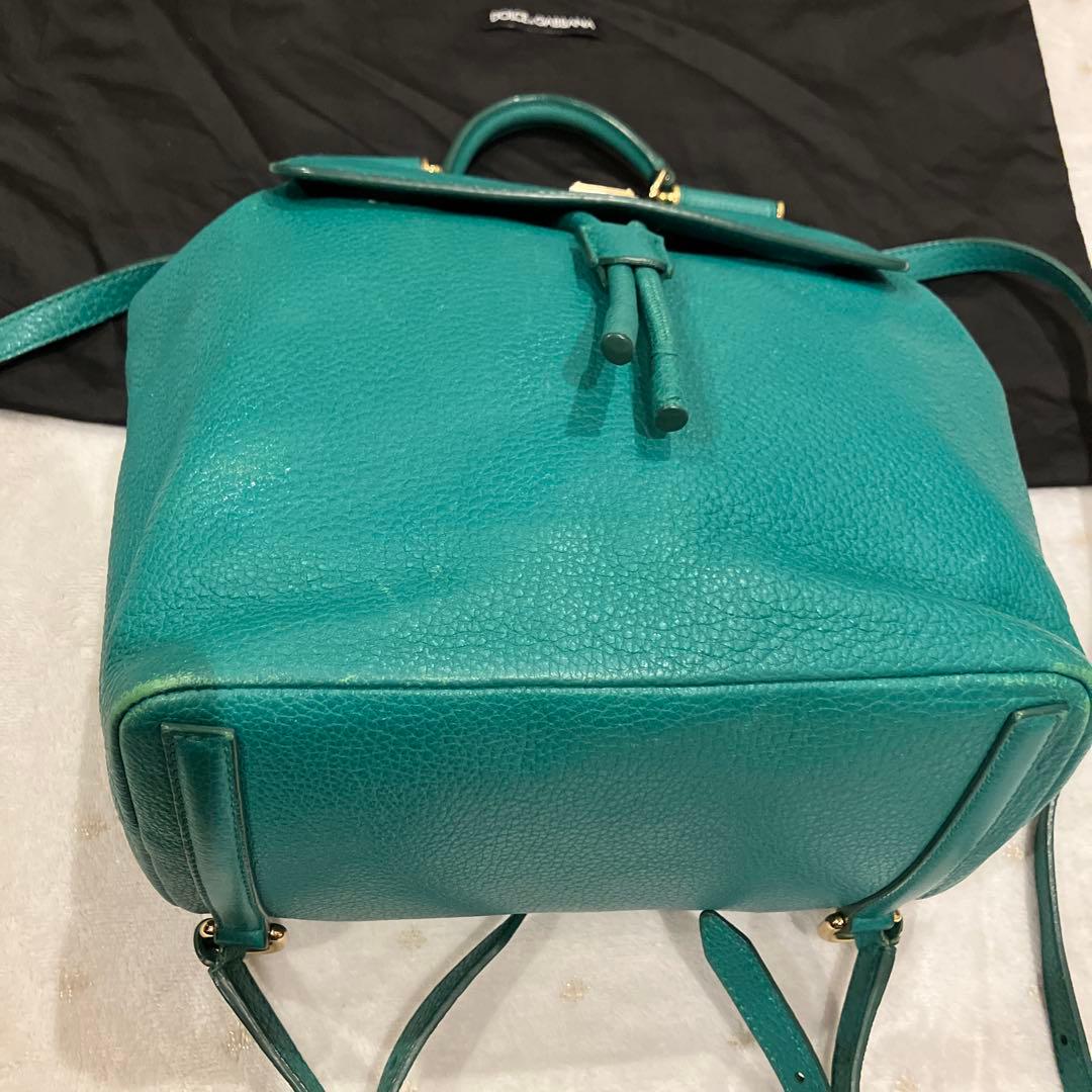 ドルバガ　グリーン　リュック　リアルレザー　袋付き