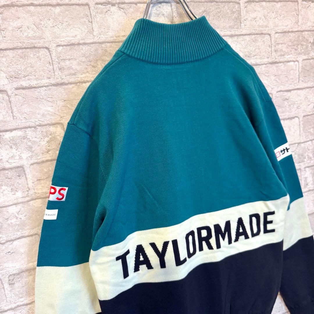 【新品タグ付】テイラーメード デカロゴ ゴルフ ジップアップ セーター M