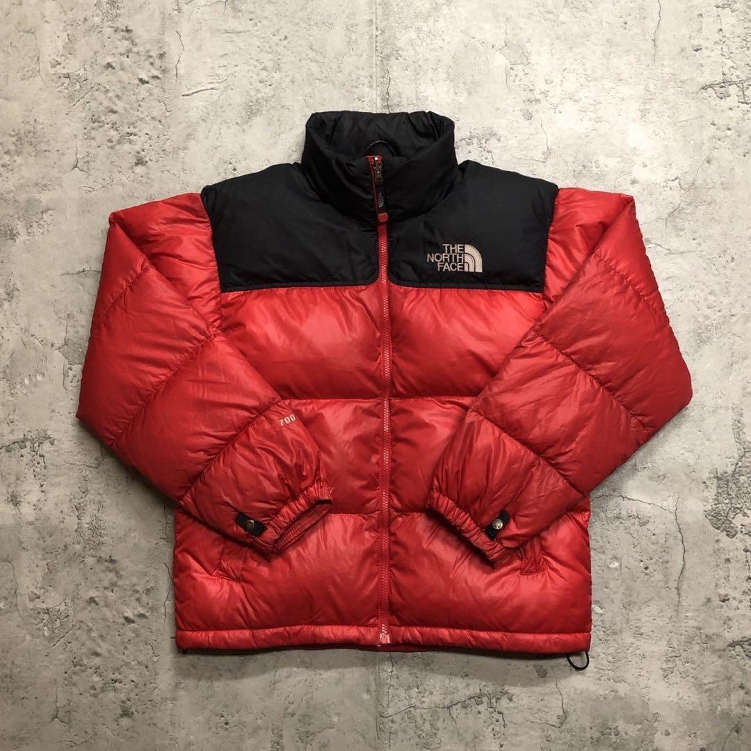ザノースフェイス　700フィル　ヌプシ　ダウンジャケット　レッド　メンズS