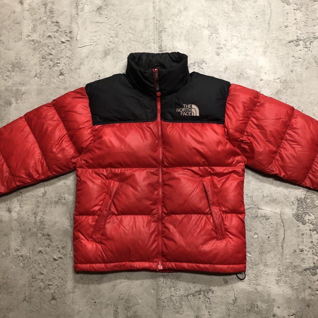 ザノースフェイス　700フィル　ヌプシ　ダウンジャケット　レッド　メンズS