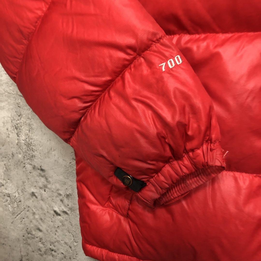 ザノースフェイス　700フィル　ヌプシ　ダウンジャケット　レッド　メンズS