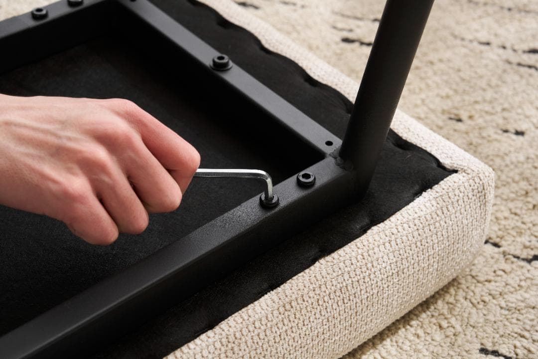 超人気！ 北欧風 ベンチ インテリア 二人掛け 組立簡単 Beige