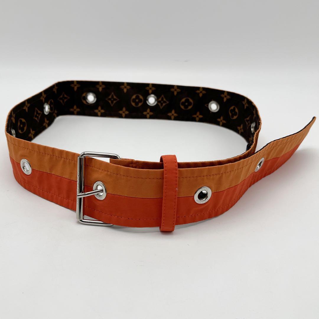 ルイヴィトン　サンチュール　ベルト モノグラム×オレンジ　サンプル品