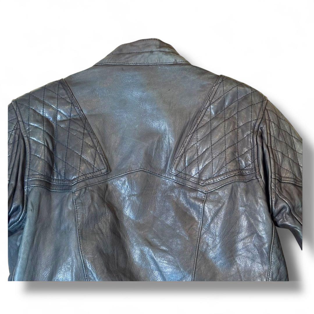 美品 PRIVATE BRAND AG ゴートスキン レザーライダースJKT