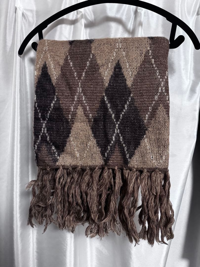 ジェシー24AW M/Shaggy Argyle muffler