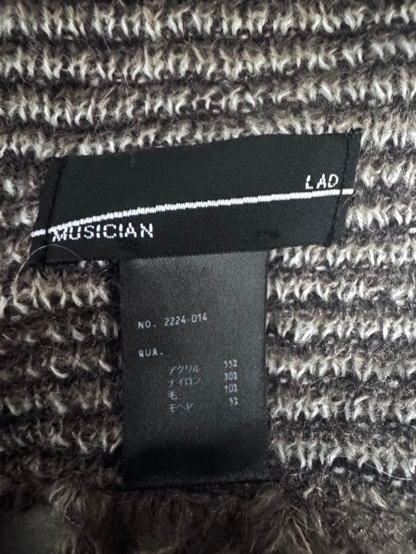 ジェシー24AW M/Shaggy Argyle muffler