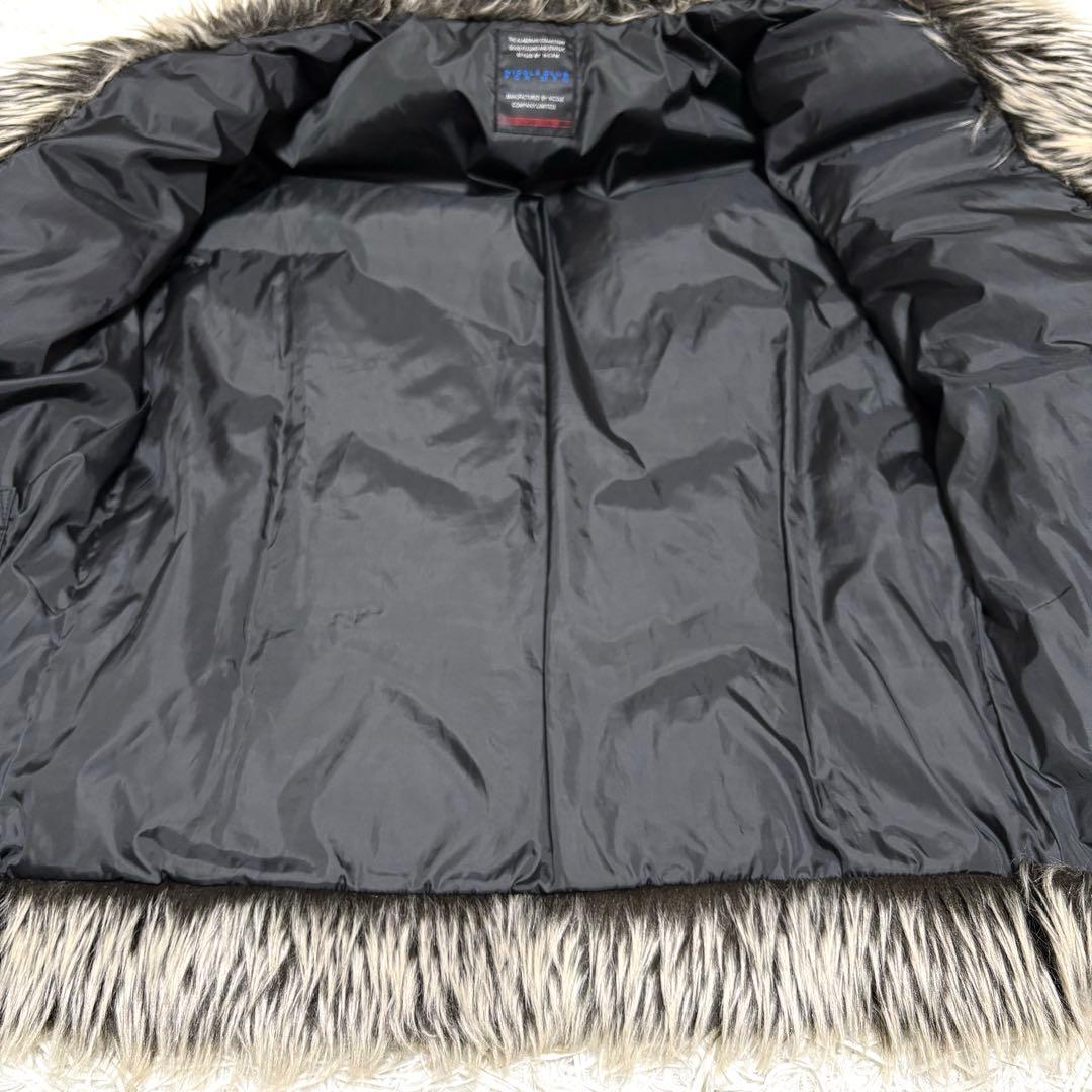 90S NICOLE 鬼ファーダウン y2k 光沢 ネオギャル男｜90S NICOLE 鬼