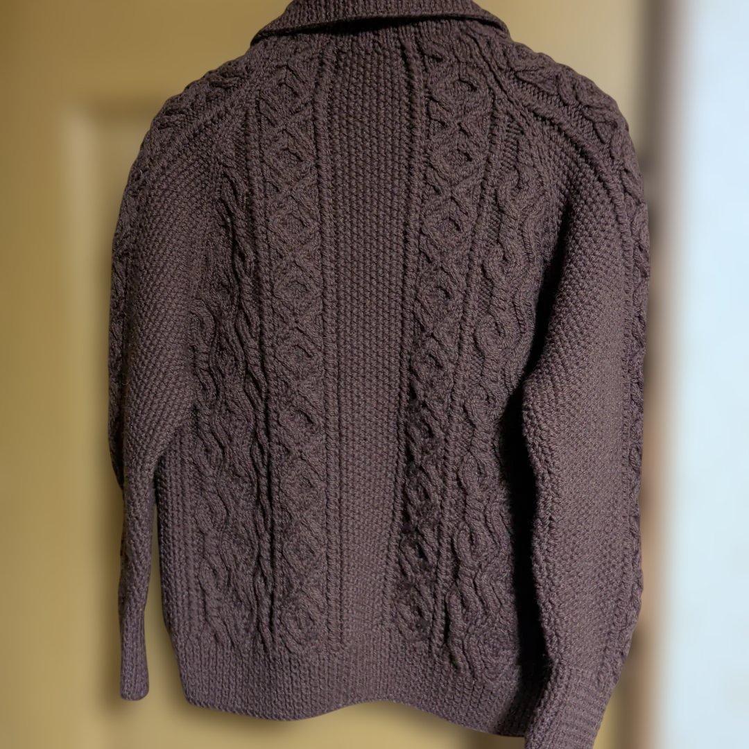 INVERALLAN インバーアラン　3Aカーディガン　ブラウン　グリーンタグ