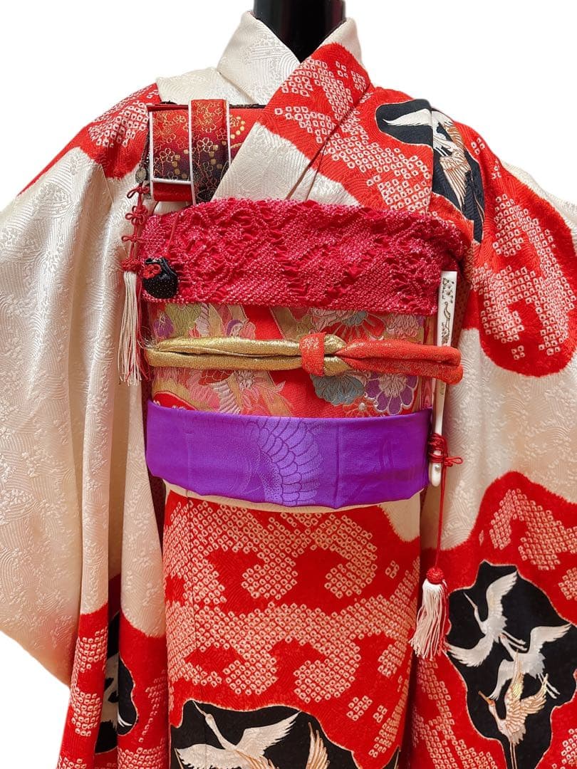 七五三☆正絹 絞り 着物のみ