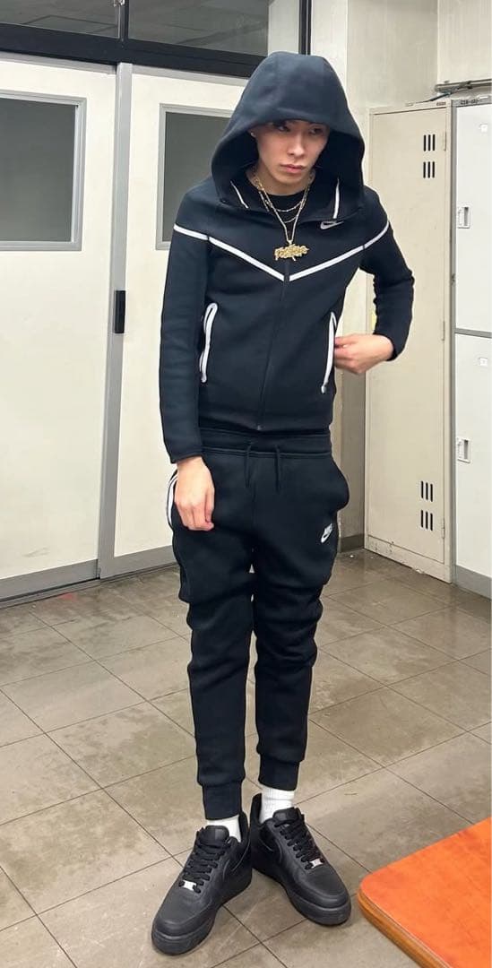 NIKE ナイキ ジュニア テックフリース フルジップパーカー ブラック