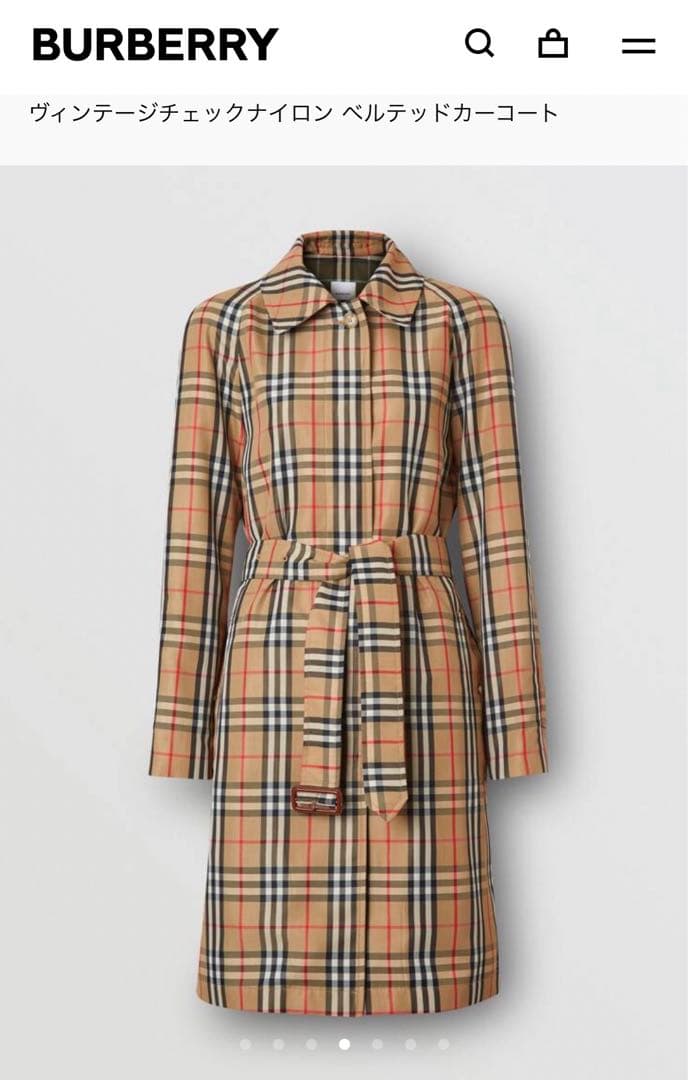 新品❣️Burberry バーバリー ヴィンテージチェック コート サイズUK2