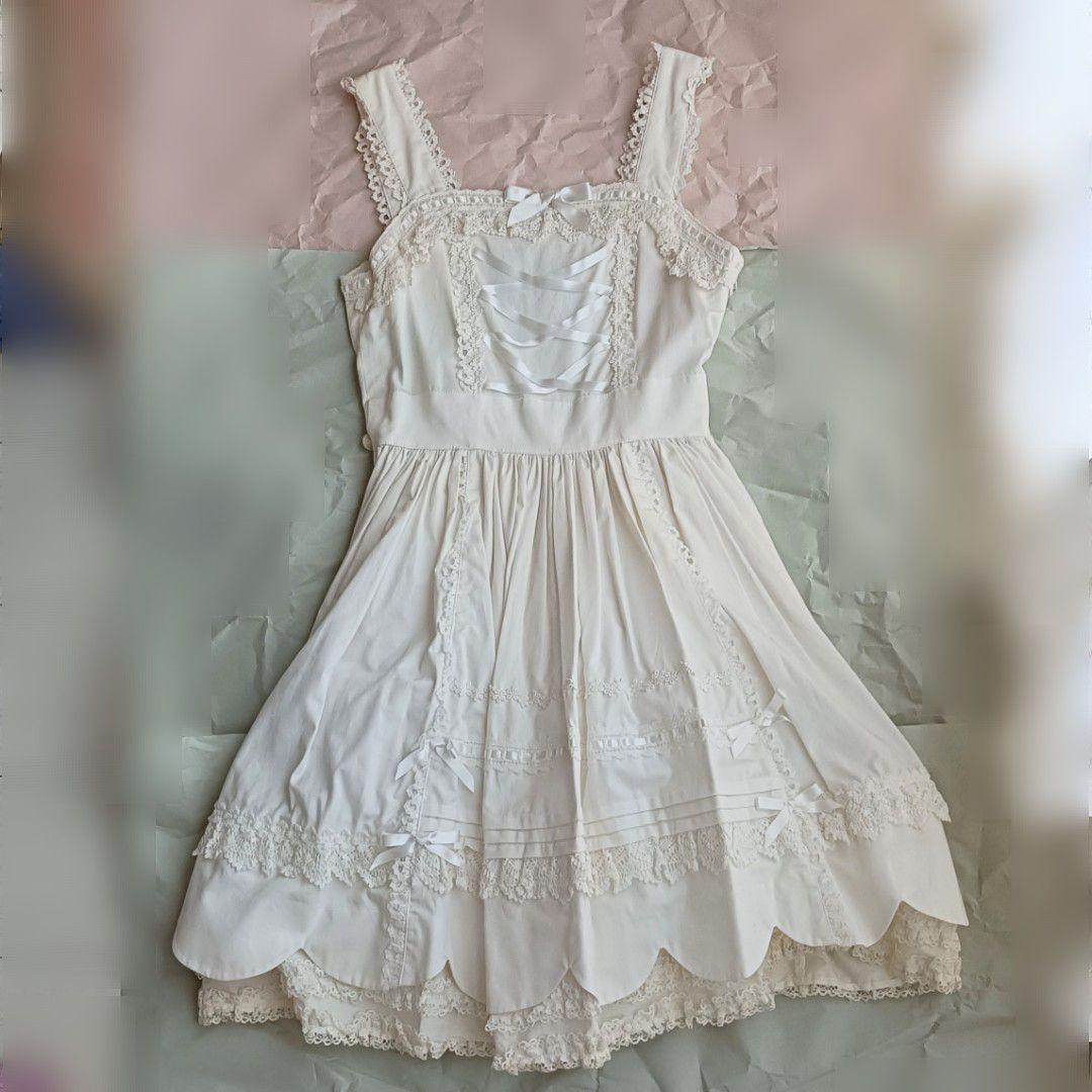 アンジェリックプリティ　白　ジャンパースカート