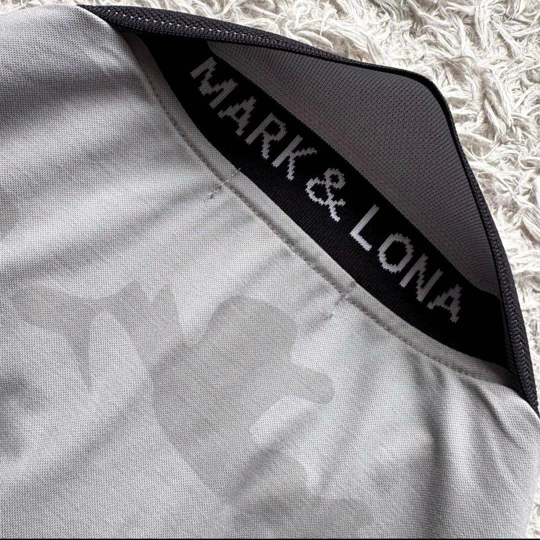 MARK&LONA 半袖ポロシャツ Mサイズ グレー カモフラ 迷彩