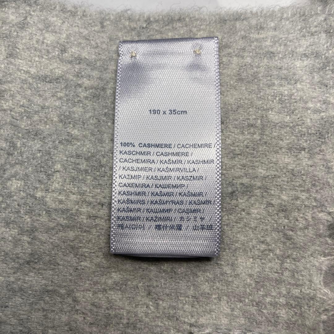 新品 ジョンストンズ カシミヤ100％ 中判ストール ライトグレー シルバー