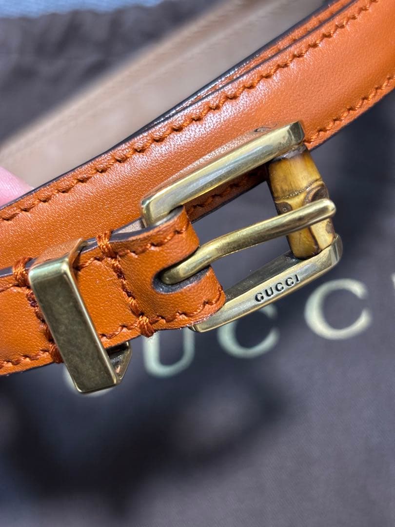 値下げ中　GUCCI ベルト オレンジ レディース