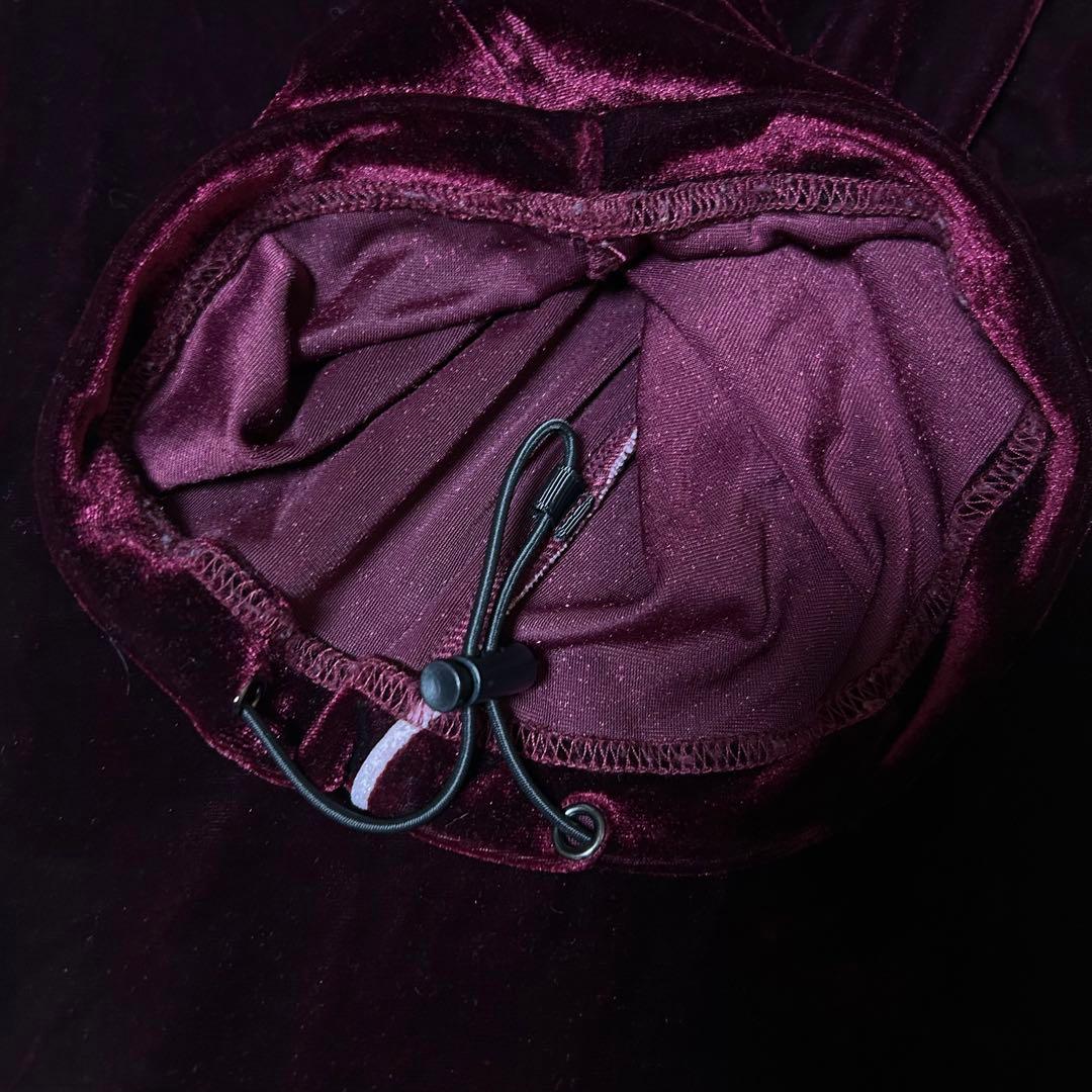 美品 GALFY ガルフィー ベロア セットアップ ジャージ レッド ボルドー