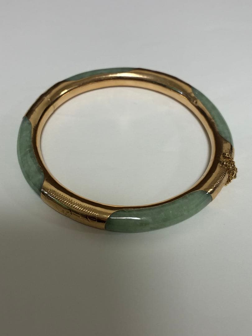 14kジェイドバングル、ブレスレット