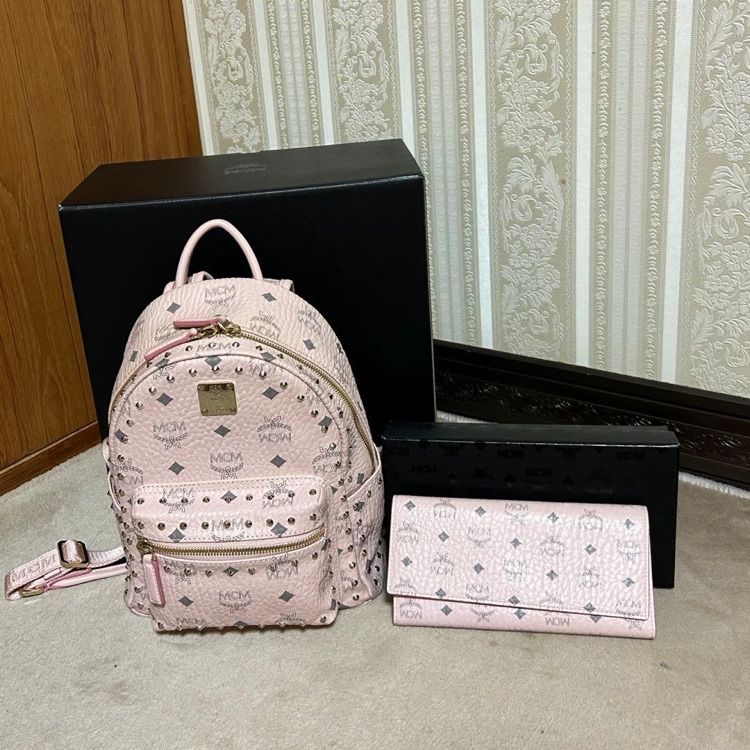 【み】MCM バッグパック パウダーピンク
