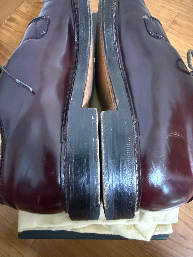 Alden 990 コードバン バーガンディ 7.5D オールデン プレーントゥ