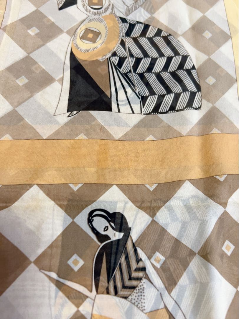 フェンディ FENDI スカーフ ロング 長方形 ブラウン系