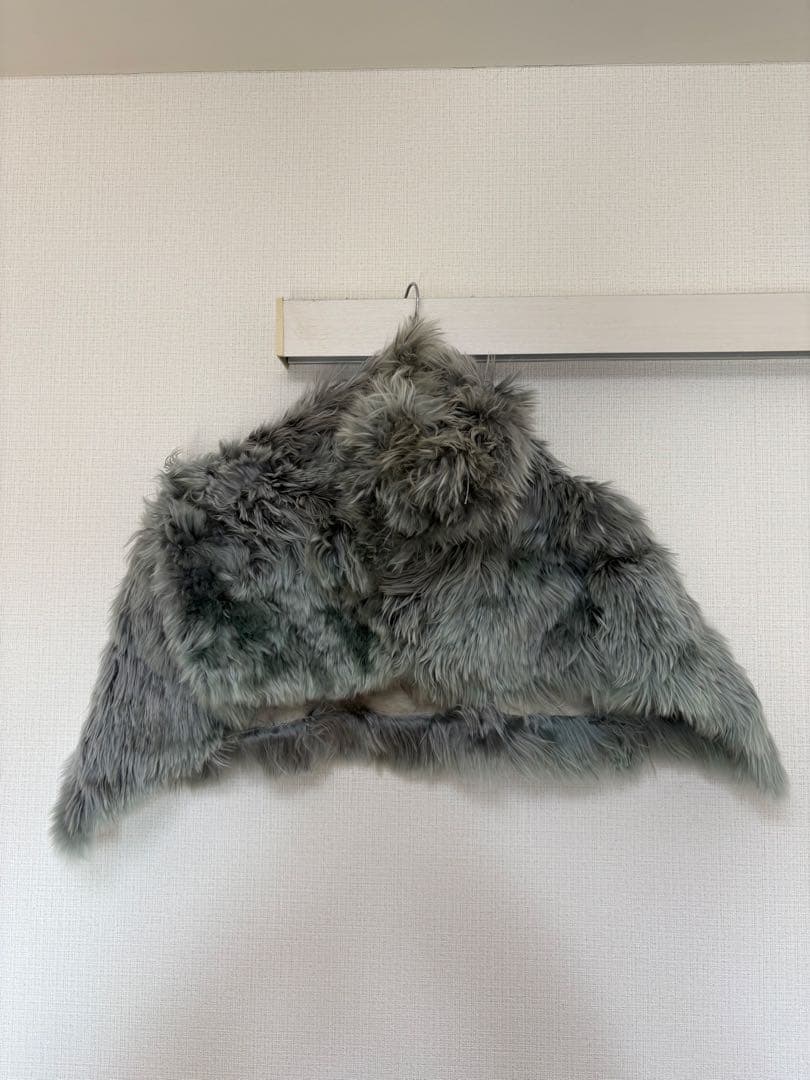 ANN DEMEULEMEESTER ムートン ファー スヌード レザー 初期