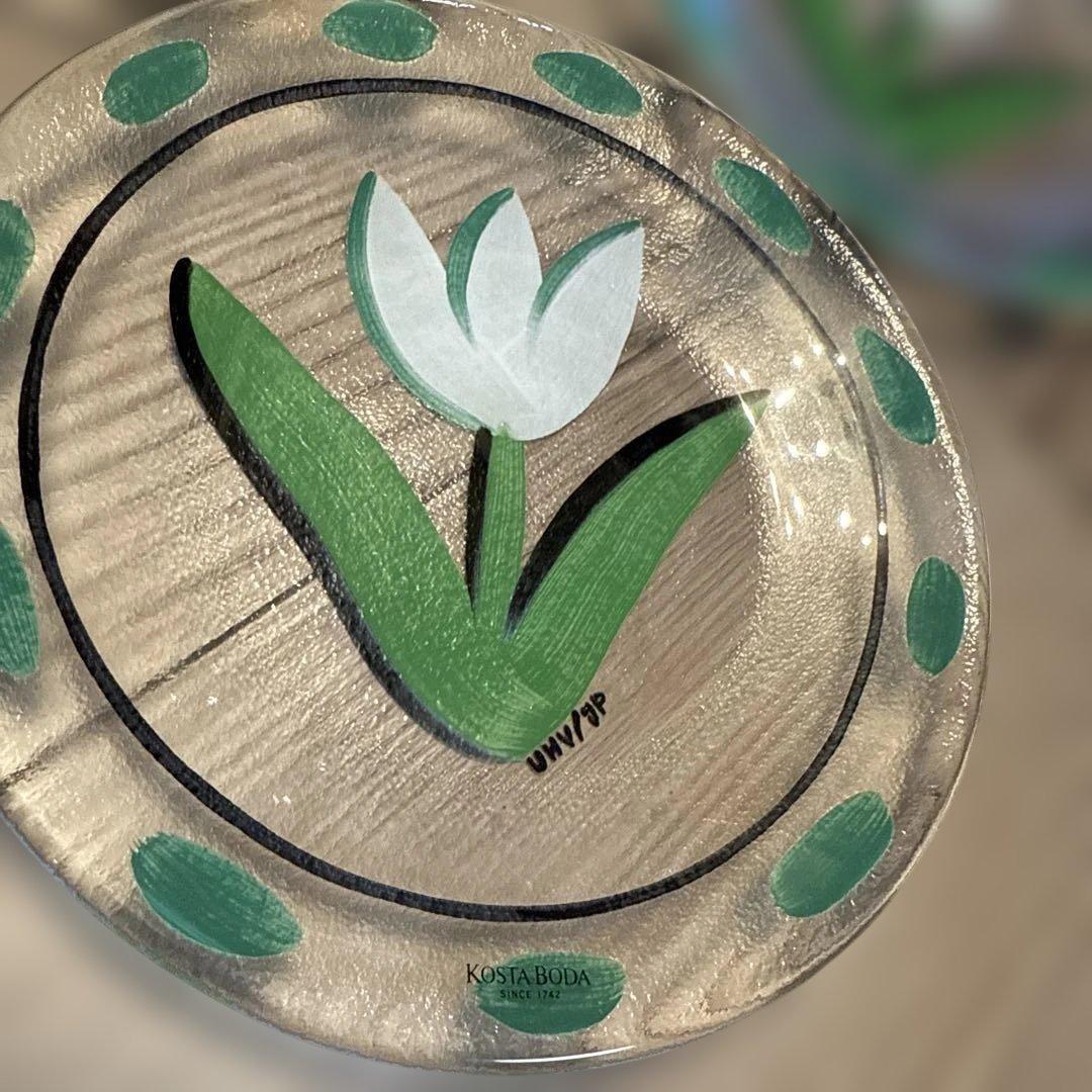 【新品未使用】廃盤 KOSTA BODA ガラスプレート3枚セット