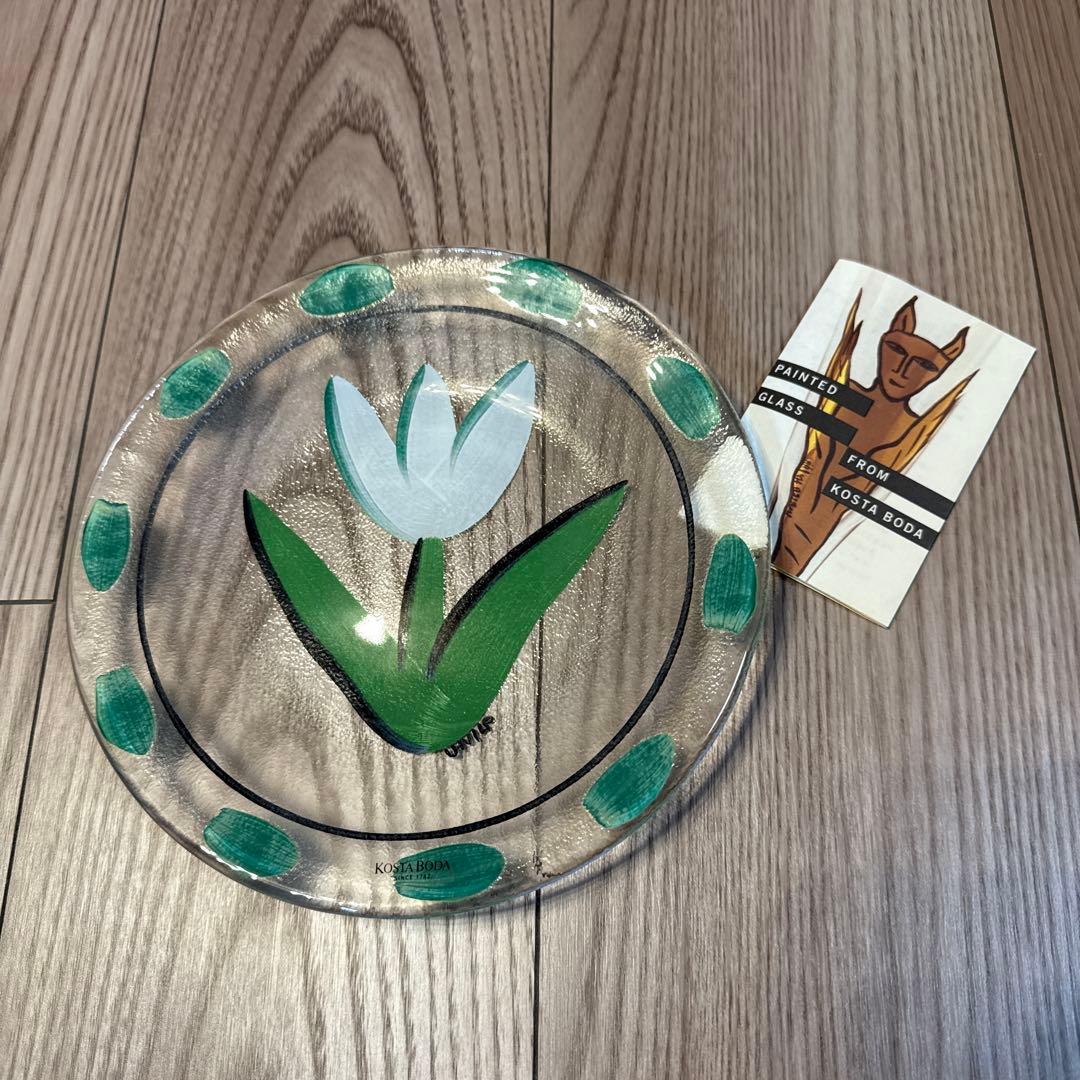 【新品未使用】廃盤 KOSTA BODA ガラスプレート3枚セット