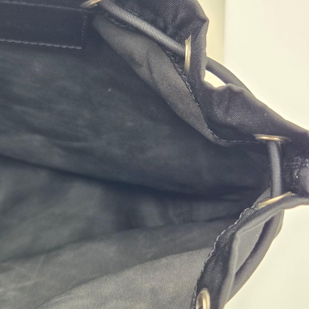 【美品】 PRADA プラダ テスートナイロン 巾着ポーチ ミニバッグ 黒