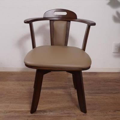力也さま専用　2脚セット 360°回転式　天然木ダイニングチェア　 肘掛け付き