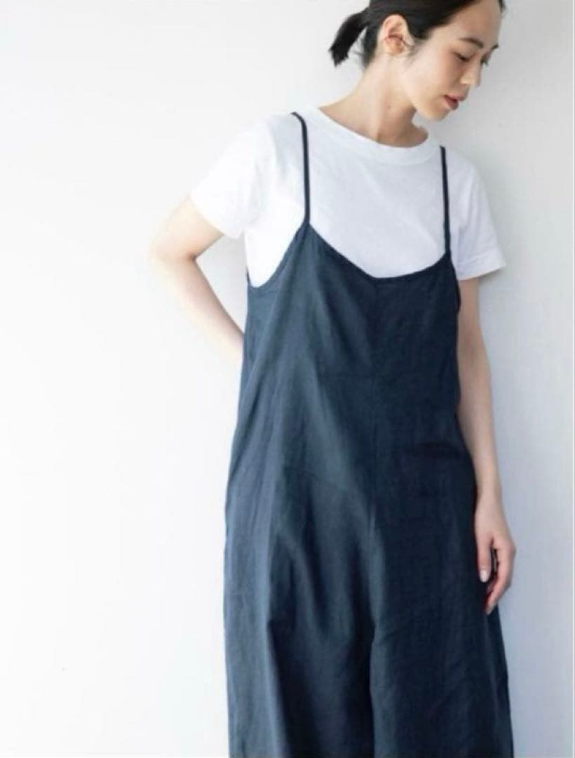 【美品】weeksdays ×fog linen work リネンサロペット　赤