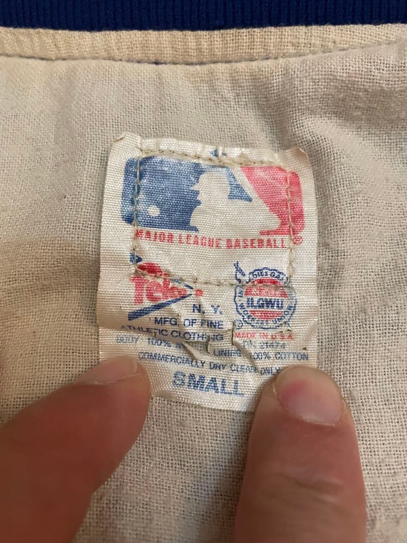 80s USA製 FELCOドジャース サテン スタジャン MLB ビンテージ