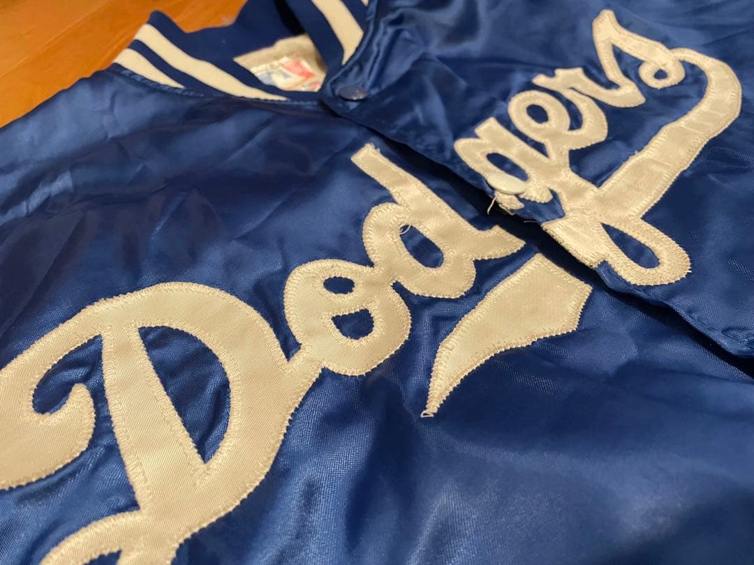 80s USA製 FELCOドジャース サテン スタジャン MLB ビンテージ