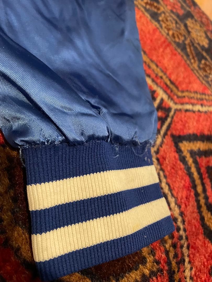 80s USA製 FELCOドジャース サテン スタジャン MLB ビンテージ