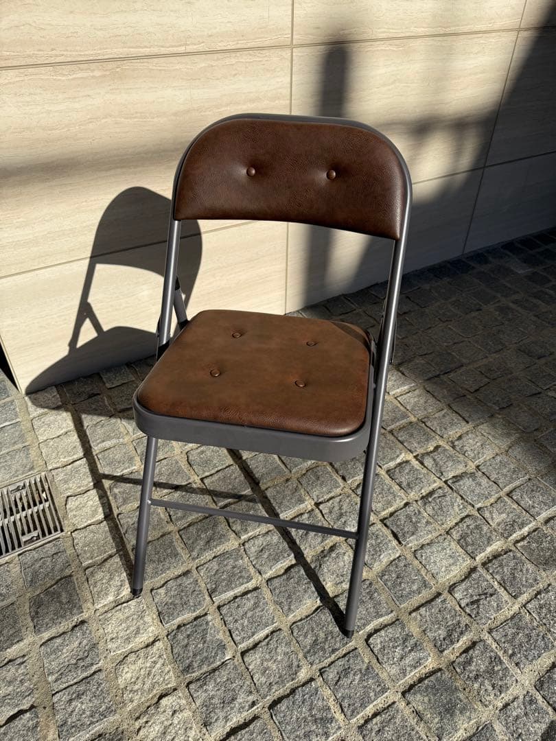 2脚セット]高級 フォールディング ディレクターチェア ブラウン