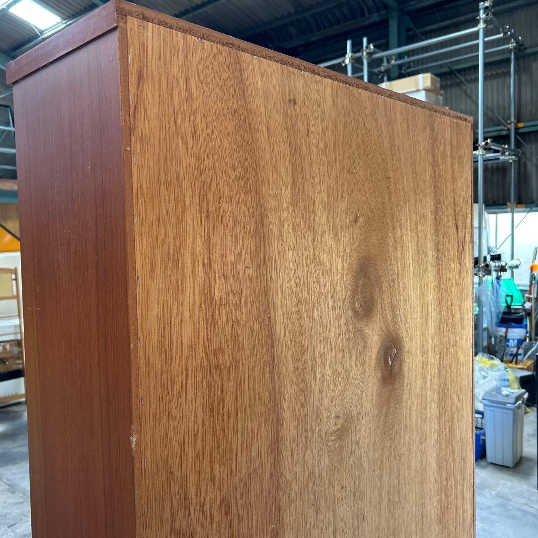 レトロ　 Koizumi 木製ガラス扉付き本棚 引き出し付き